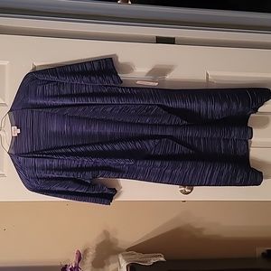 NWT LULAROE ELEGANT CREPED SHIRLEY SMALL STEELY BLUE